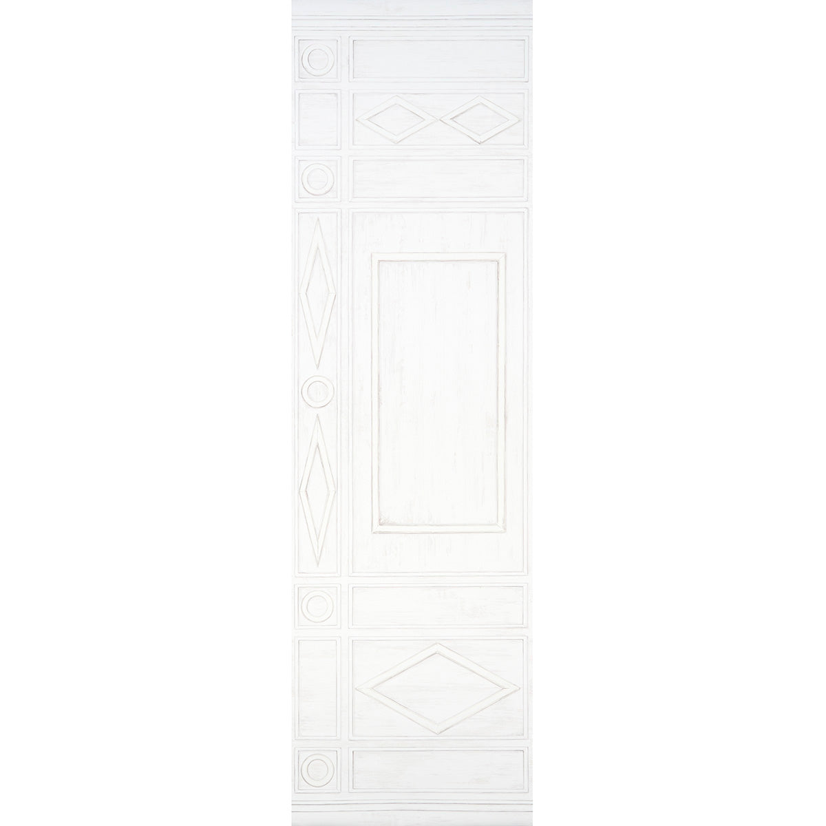 Purchase 5015170 | Swedish Manor Panel A, White - Schumacher Wallpaper