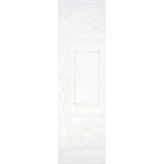 Purchase 5015170 | Swedish Manor Panel A, White - Schumacher Wallpaper