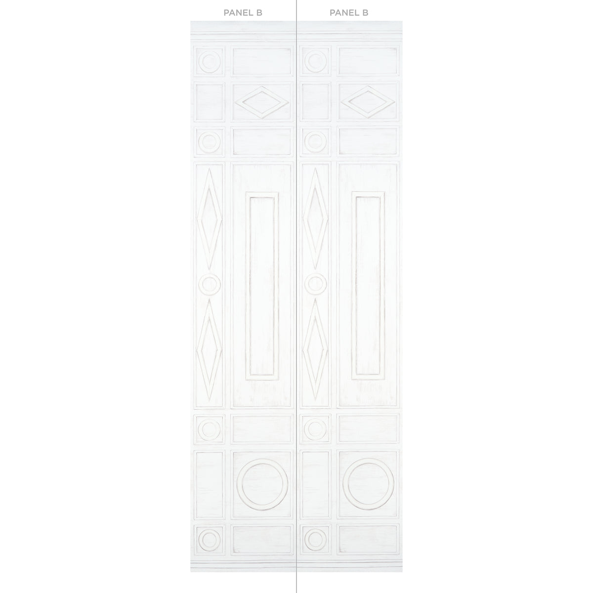 Purchase 5015171 | Swedish Manor Panel B, White - Schumacher Wallpaper