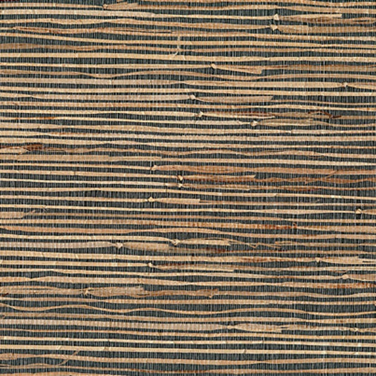 Looking 53-65619 Jiangsu Grasscloth Masami Grey Grasscloth Kenneth James Wallpaper