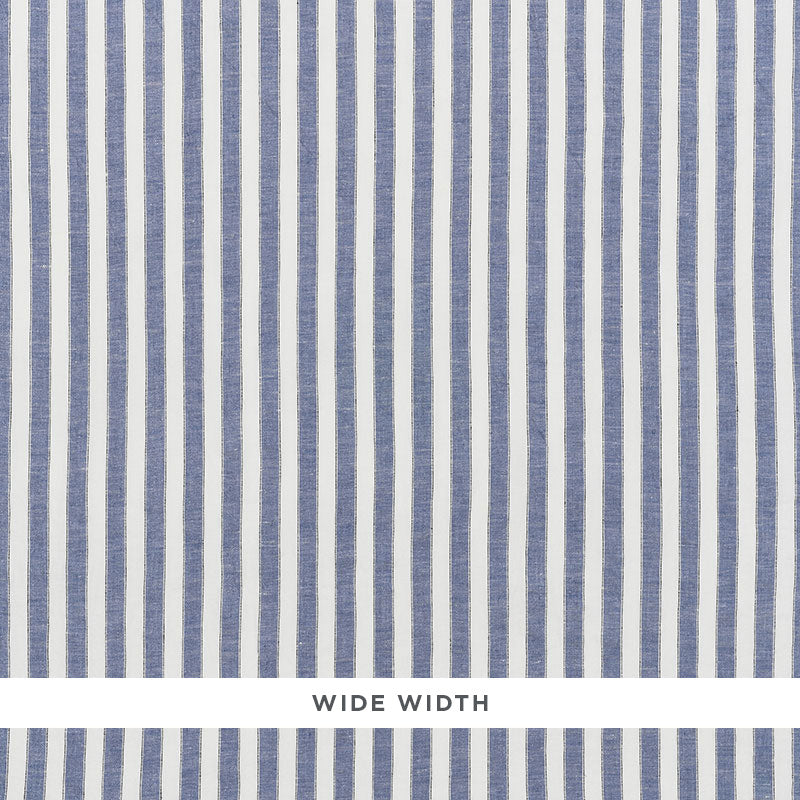 70030 | Regatta Linen Stripe, Chambray - Schumacher Fabric