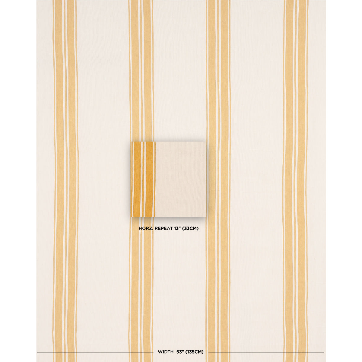 Purchase 70874 Brentwood Stripe, Yellow by Schumacher Fabric 1