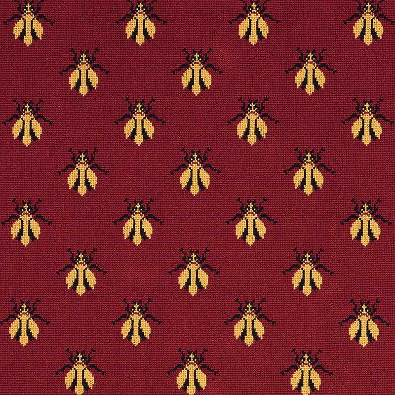 77410 | Bee Epingle, Red - Schumacher Fabric
