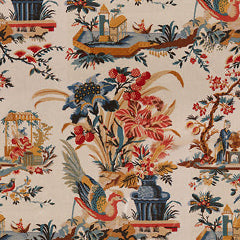 Buy 8012136-195 Le Lac Red/Blue Modern Chinoiserie by Brunschwig & Fils Fabric