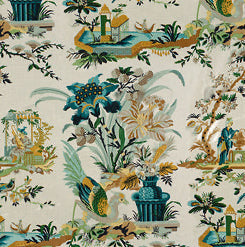 Find 8012136-513 Le Lac Aqua/Green Modern Chinoiserie by Brunschwig & Fils Fabric