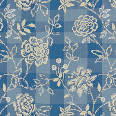 Save 8013112-15 Kinevine Emb French Blue Botanical by Brunschwig & Fils Fabric