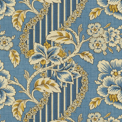 Order 8013129-54 Bois De Rose Blue/Gold Botanical by Brunschwig & Fils Fabric