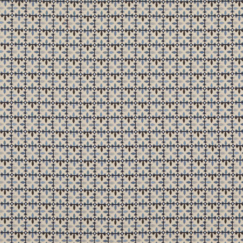 Select 8014111-515 Porthos Indigo Geometric by Brunschwig & Fils Fabric