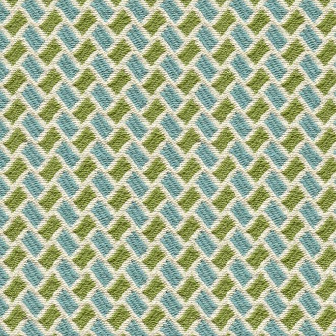 Select 8015112-513 New Briquetage Aqua/Lime Geometric by Brunschwig & Fils Fabric