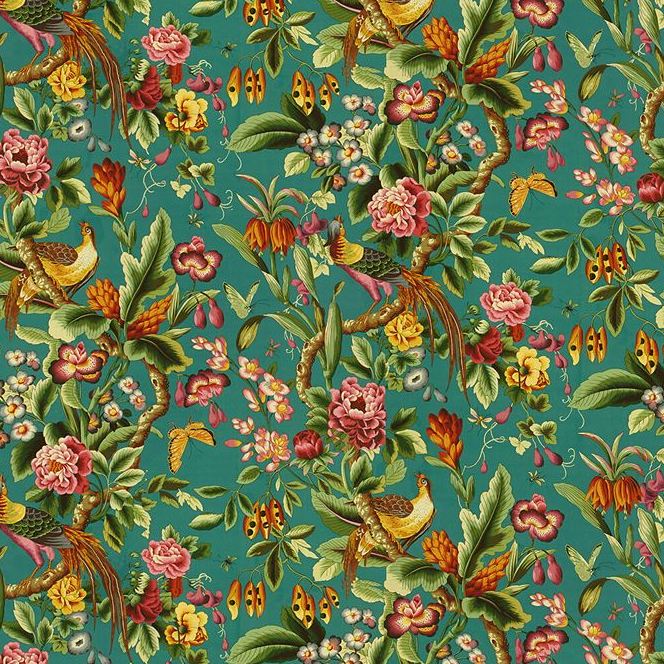 Search 8015130-5 Pheasans Blue Botanical by Brunschwig & Fils Fabric