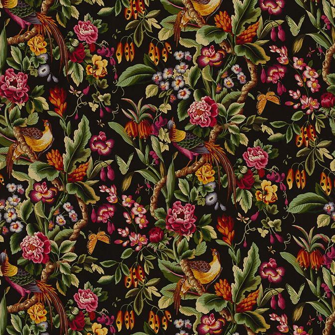 Order 8015130-68 Pheasans Chocolat Botanical by Brunschwig & Fils Fabric