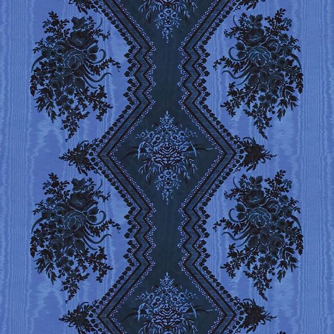 Acquire 8015137-5 Coppelia Moire Bleu Damask by Brunschwig & Fils Fabric