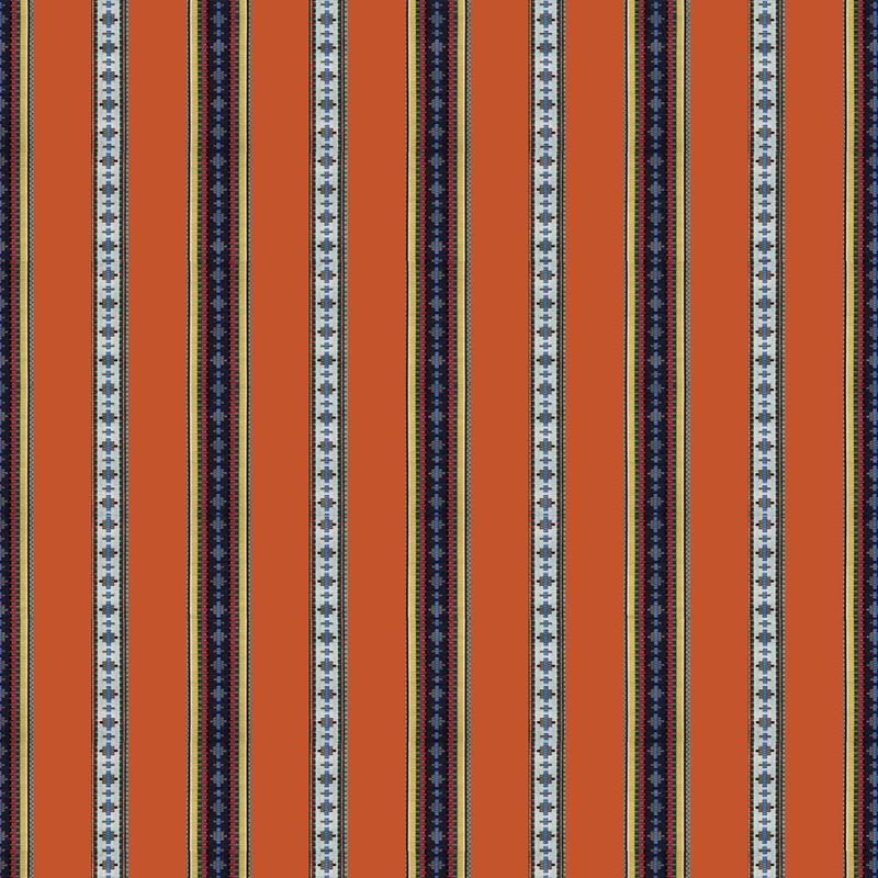 View 8015147-12 Rayure Broderie Orange Stripes by Brunschwig & Fils Fabric