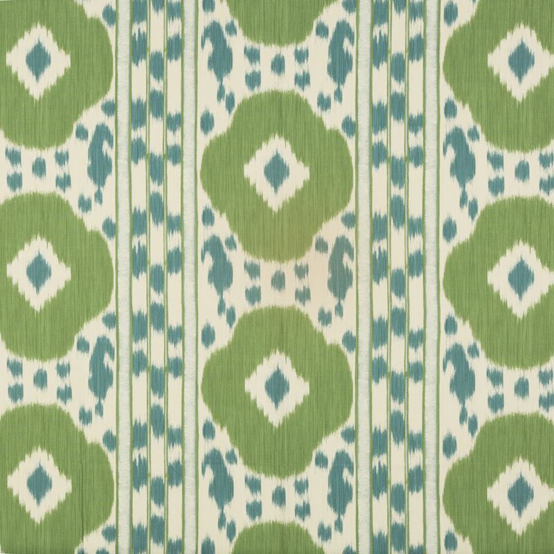 Looking 8015178-133 Varkala Print Teal/Green Ikat by Brunschwig & Fils Fabric