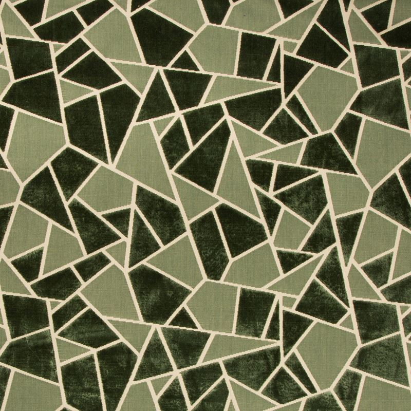 Order 8017131-3 La Tortue Velvet Green Geometric by Brunschwig & Fils Fabric