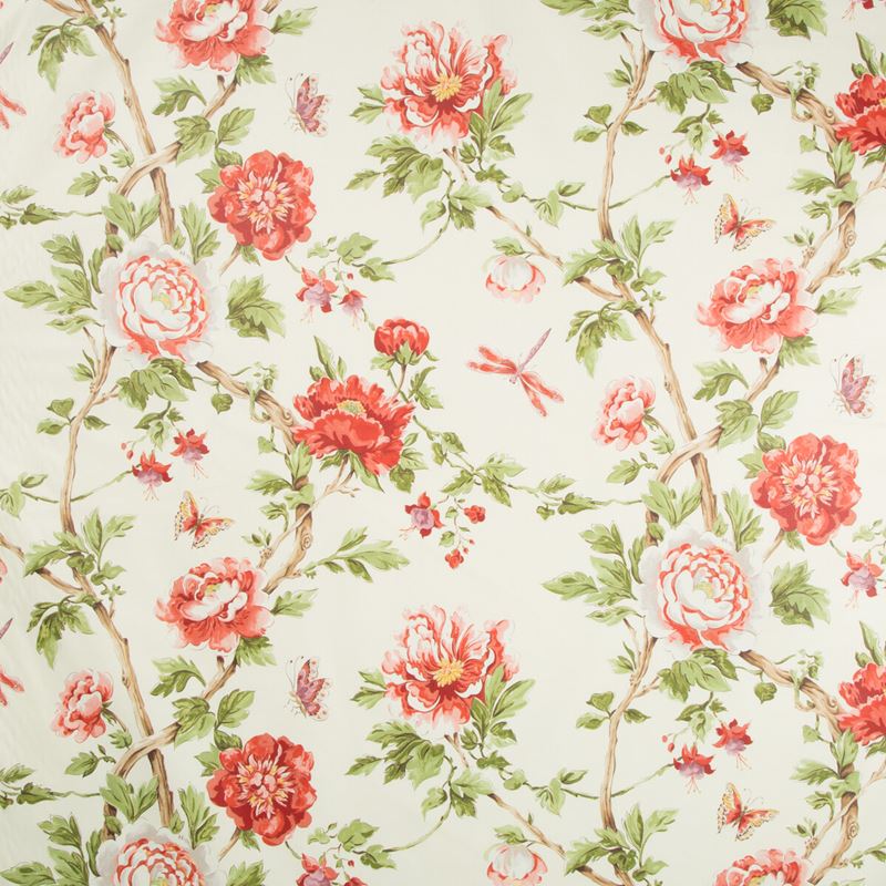 Save 8017135-9 Les Pivoines Print Red Botanical by Brunschwig & Fils Fabric