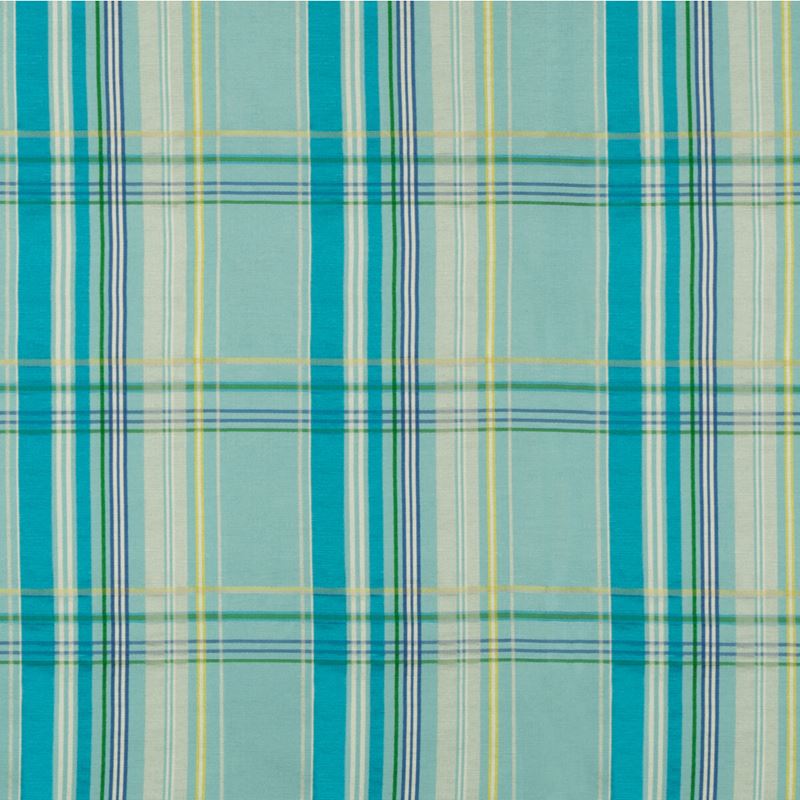 View 8018108-13 La Comelle Plaid Aqua Check/Plaid by Brunschwig & Fils Fabric