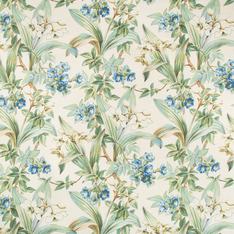 Shop 8018117-5 Daffodil And Vine Blue Botanical by Brunschwig & Fils Fabric