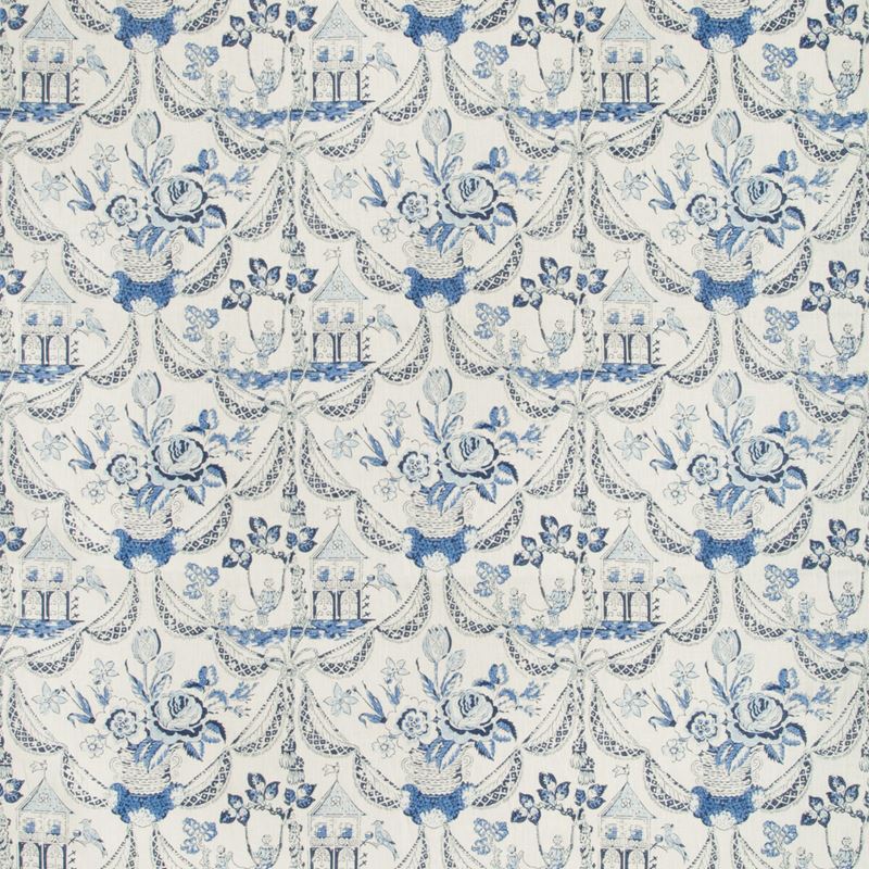 Shop 8019100-5 Bird & Swing Hb Blue Botanical by Brunschwig & Fils Fabric