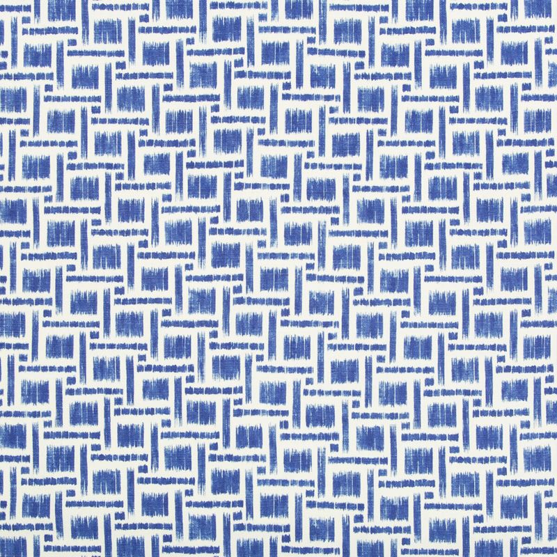 Looking 8019135-5 Mira Print Blue Geometric by Brunschwig & Fils Fabric