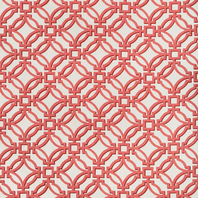 Select 8019136-19 Salvy Print Ruby Lattice by Brunschwig & Fils Fabric