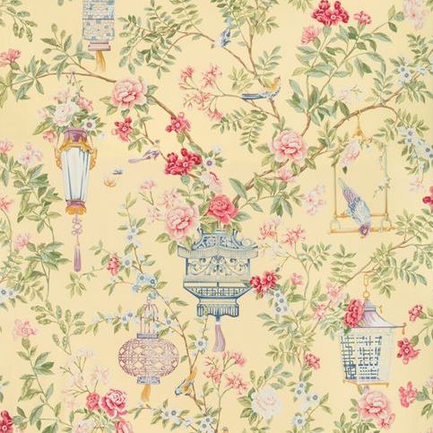 Find 8019137-147 Jardin Fleuri Print Sun Modern Chinoiserie by Brunschwig & Fils Fabric