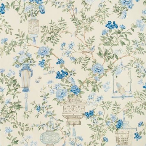 Search 8019137-153 Jardin Fleuri Print Delft Modern Chinoiserie by Brunschwig & Fils Fabric