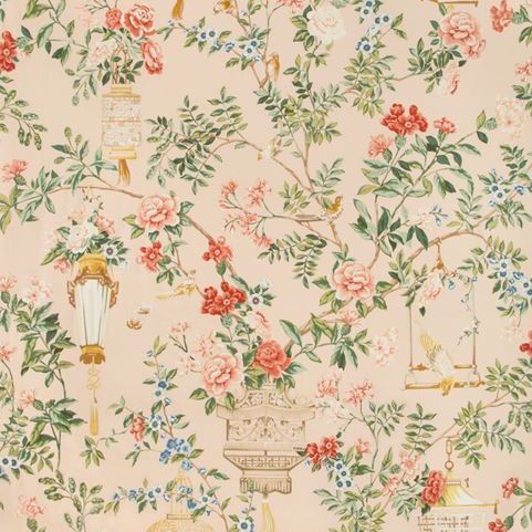 Looking 8019137-177 Jardin Fleuri Print Petal Modern Chinoiserie by Brunschwig & Fils Fabric