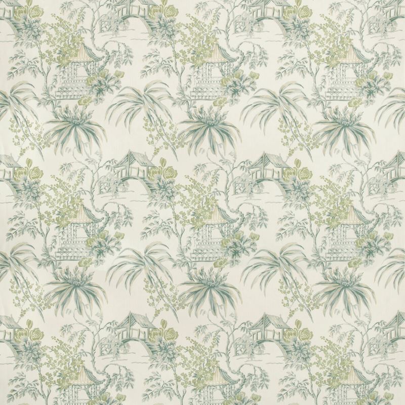 Shop 8019138-133 Tongli Print Lagoon Modern Chinoiserie by Brunschwig & Fils Fabric