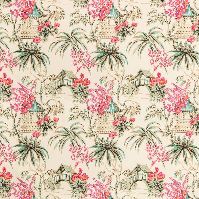 Buy 8019138-713 Tongli Print Peony Modern Chinoiserie by Brunschwig & Fils Fabric