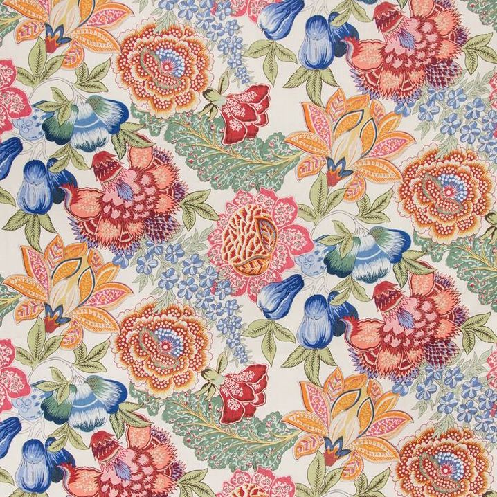 Select 8020101-195 Karabali Print Jewel Botanical by Brunschwig & Fils Fabric