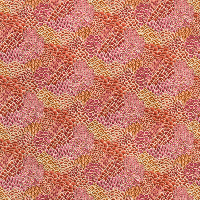 Search 8020104-712 Katibi Print Pink Flamestitch by Brunschwig & Fils Fabric