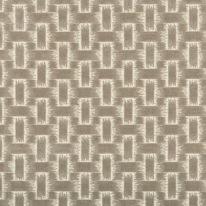 Looking 8020116.11.0 Chambord Velvet Grey Geometric by Brunschwig & Fils Fabric