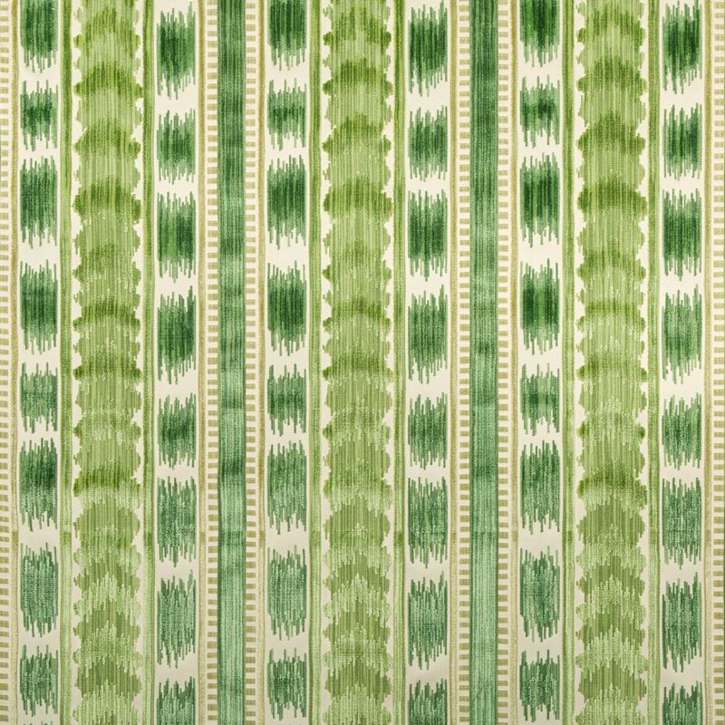 Looking 8020117.303.0 Bayeaux Velvet Green Ikat by Brunschwig & Fils Fabric