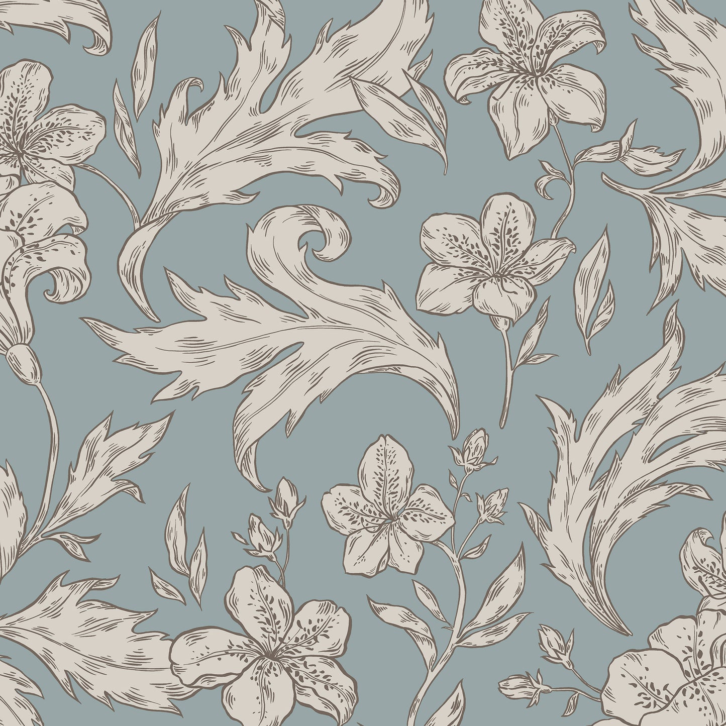 813-36 Karin misty blue, Ett Hem by Sandberg Wallpaper