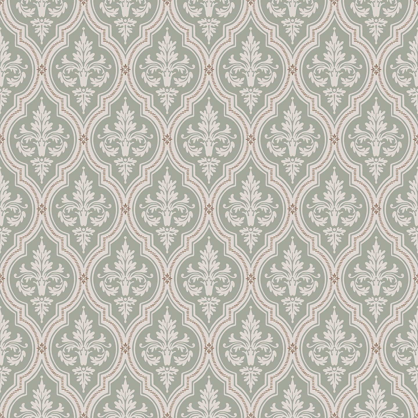 829-38 Lillie garden green, Löfstad by Sandberg Wallpaper