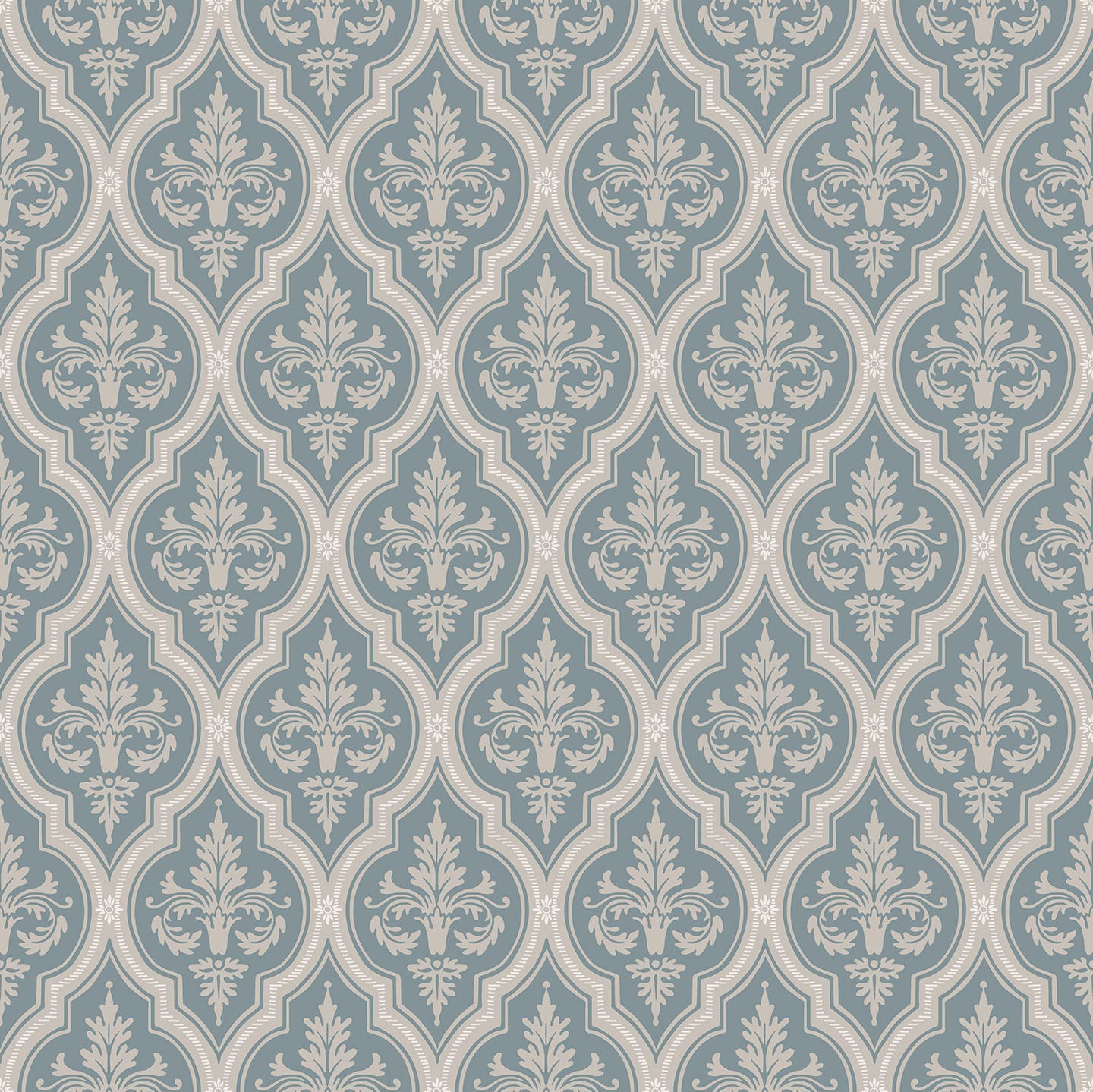 829-46 Lillie indigo blue, Löfstad by Sandberg Wallpaper