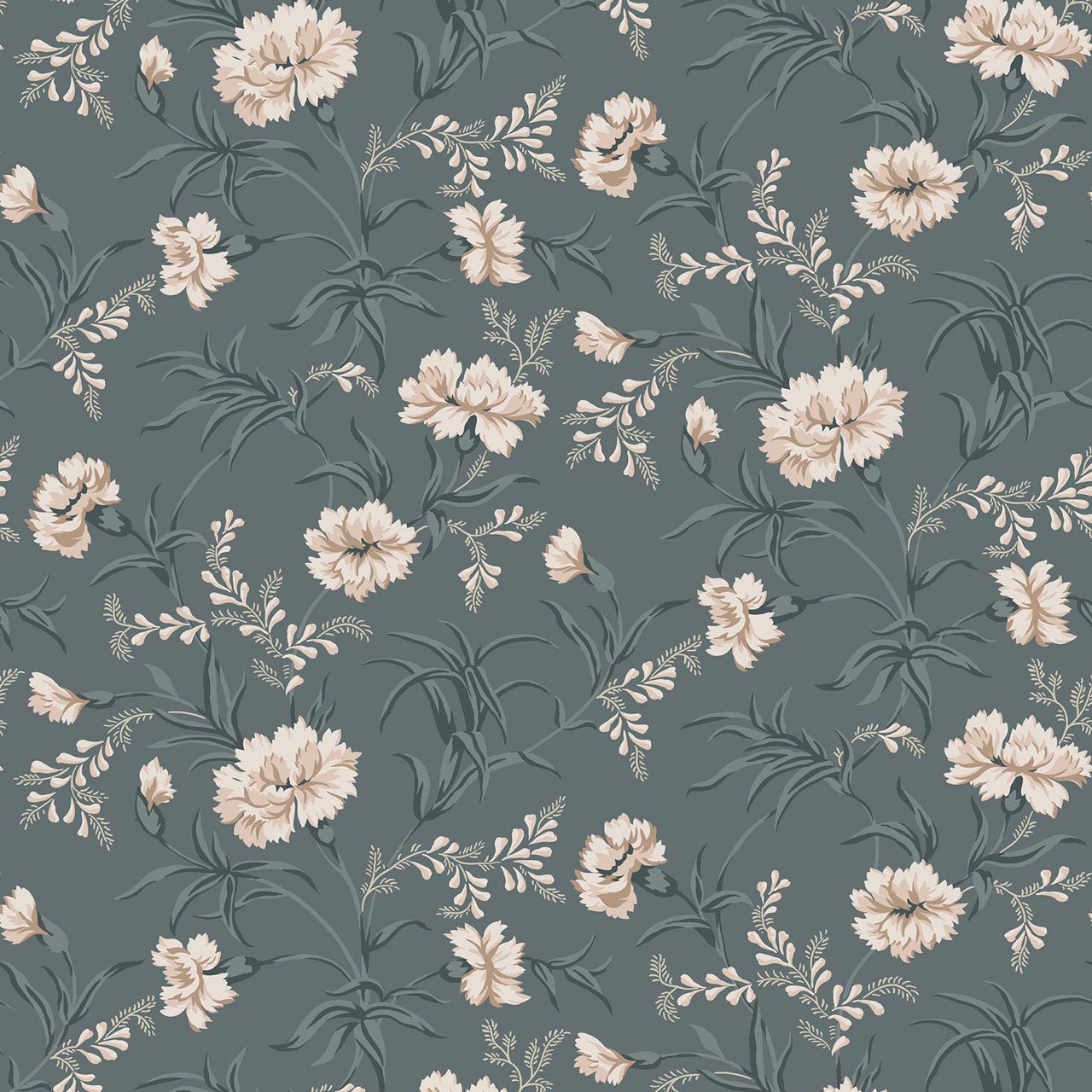 832-77 Emilie petrol, L√∂fstad by Sandberg Wallpaper