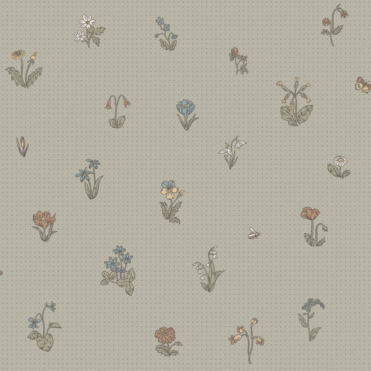 841-38 Maja sage green, Kolonin by Sandberg Wallpaper