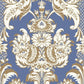 View 94/3016 Cs Wyndham Blue And Gold By Cole and Son Wallpaper