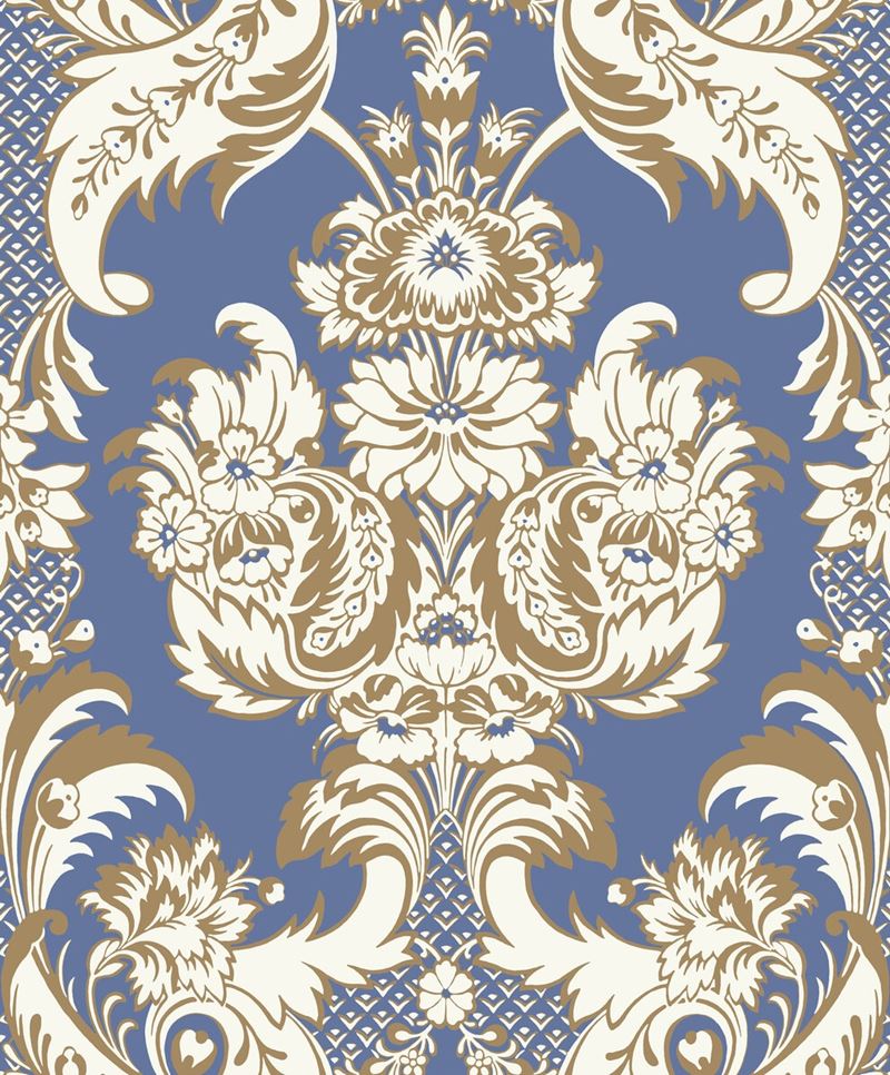 Find 94/3016 Cs Wyndham Blue And Gold By Cole and Son Wallpaper