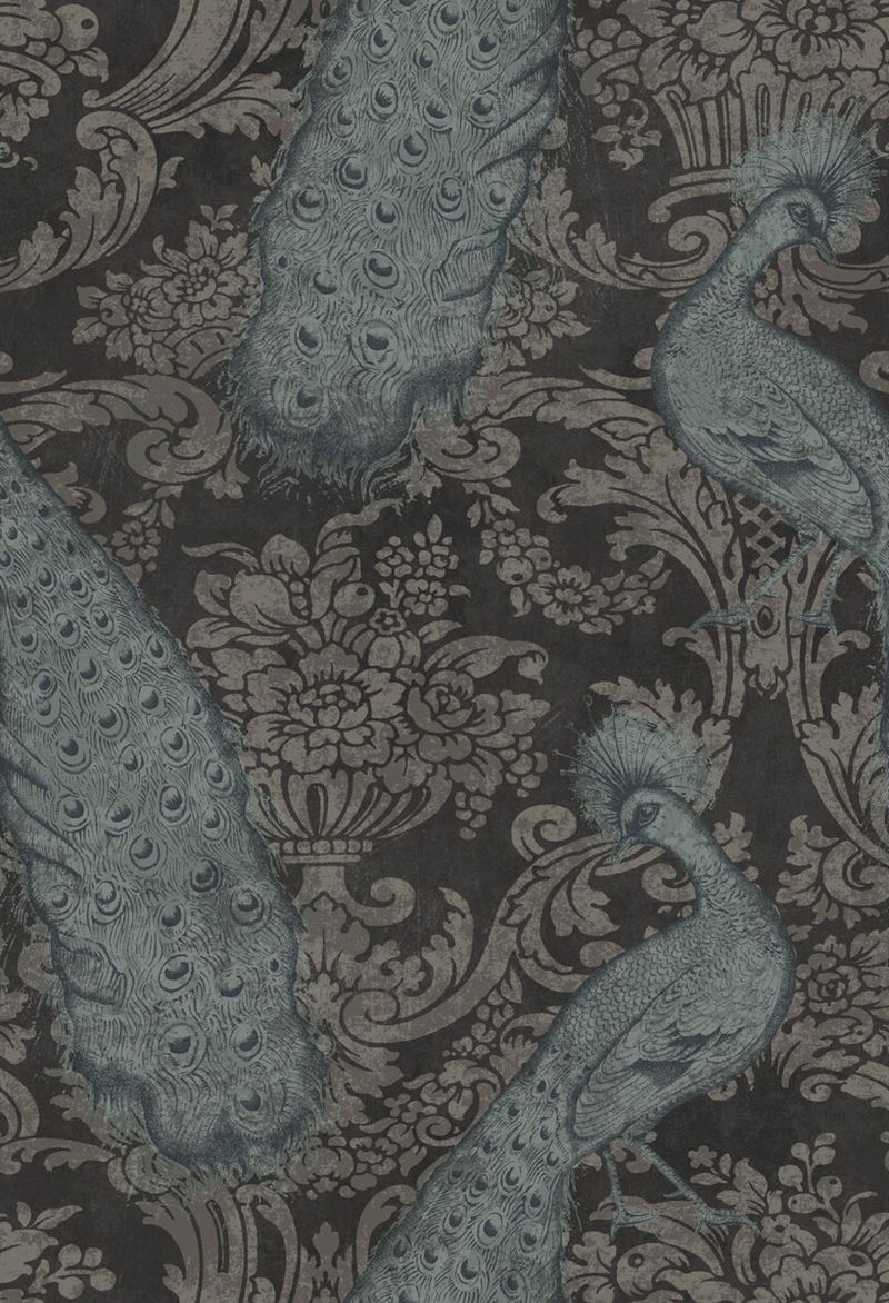 Acquire 94/7041 Cs Byron Teal And Graphite By Cole and Son Wallpaper