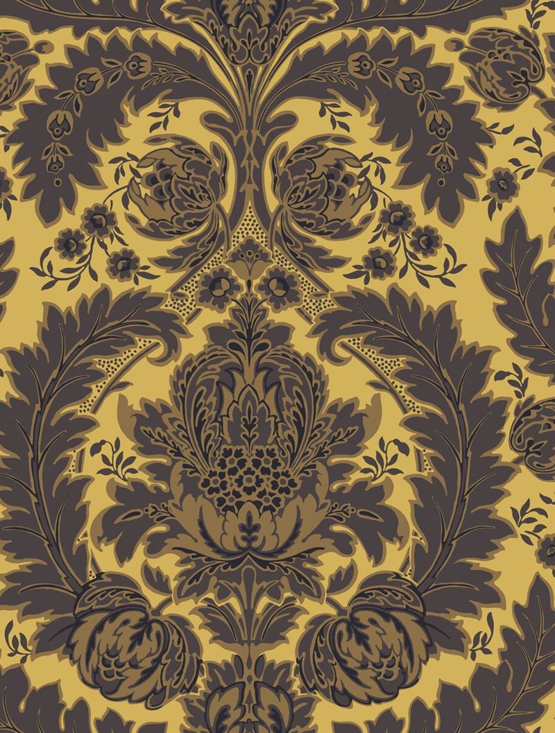 View 94/9049 Cs Coleridge Yellow Gold And Black By Cole and Son Wallpaper