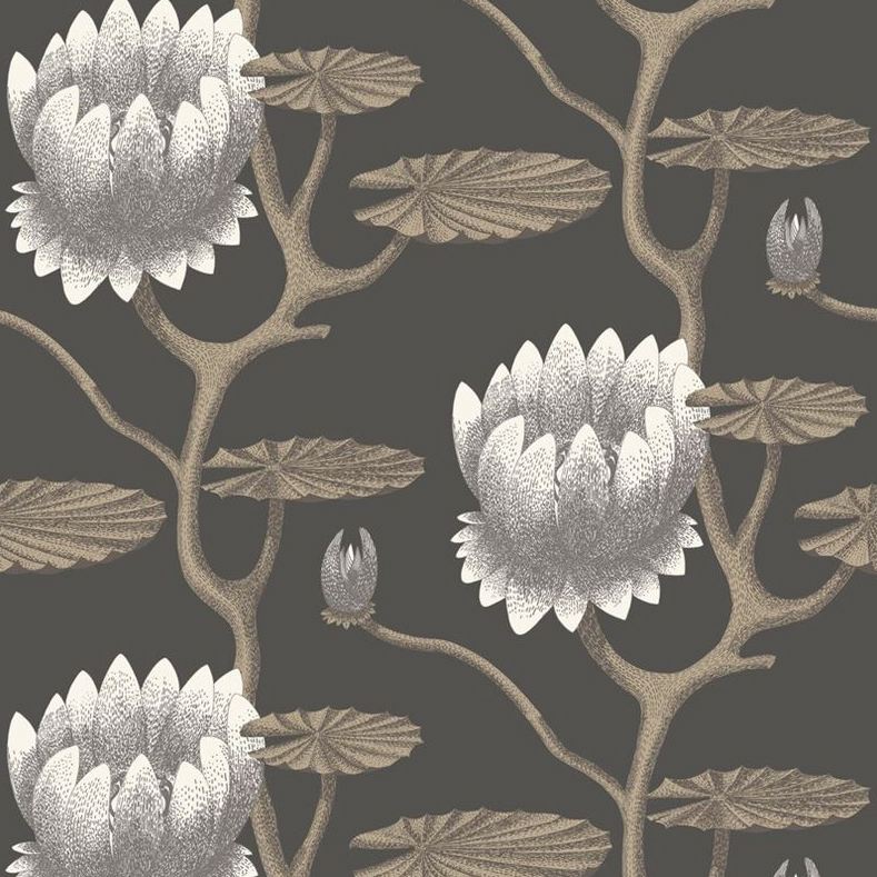 Shop 95/4026 Cs Summer Lily Blk Wht Gold By Cole and Son Wallpaper