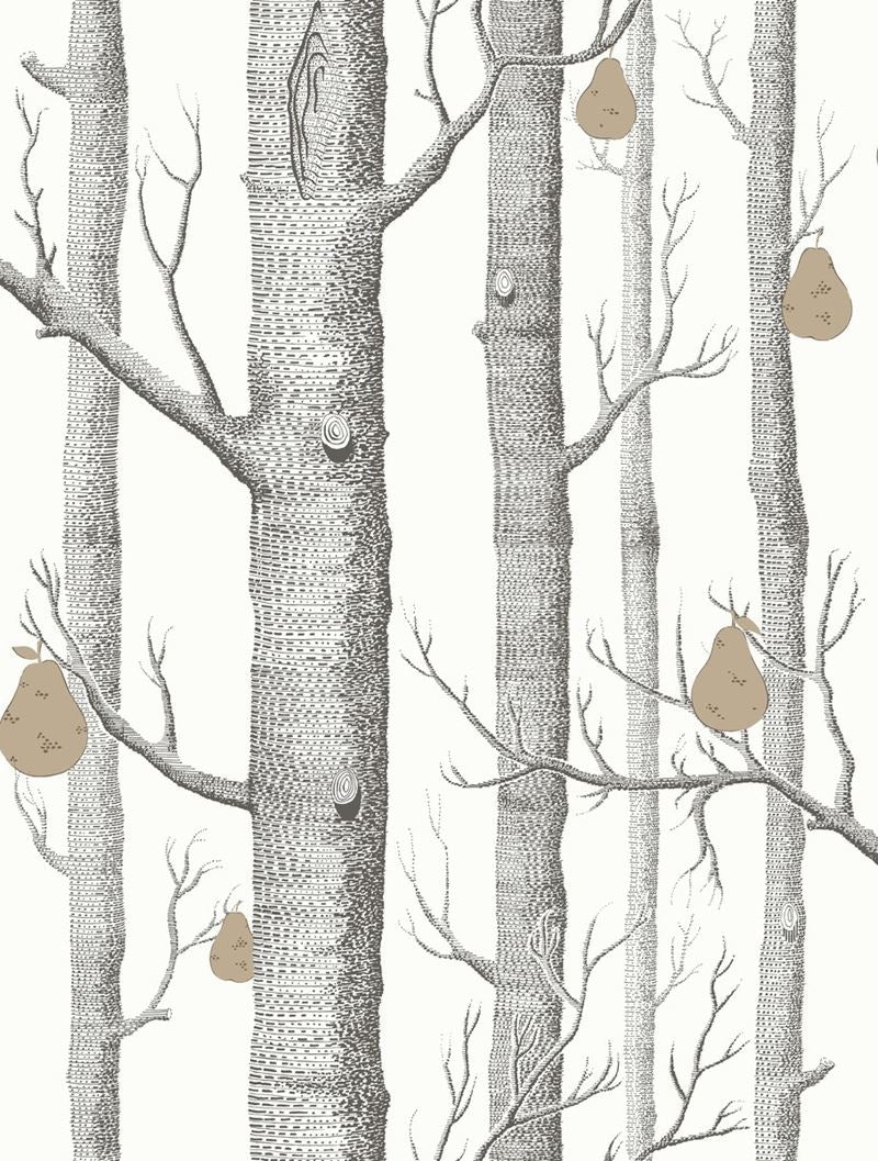 Purchase 95/5027 Cs Woods And Pears Blk Wht Brnz By Cole and Son Wallpaper
