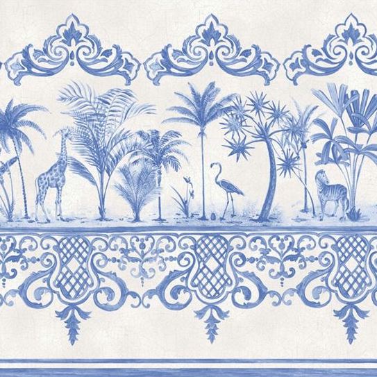 Buy 99/10042 Cs Rou Border Cobalt Blue By Cole and Son Wallpaper