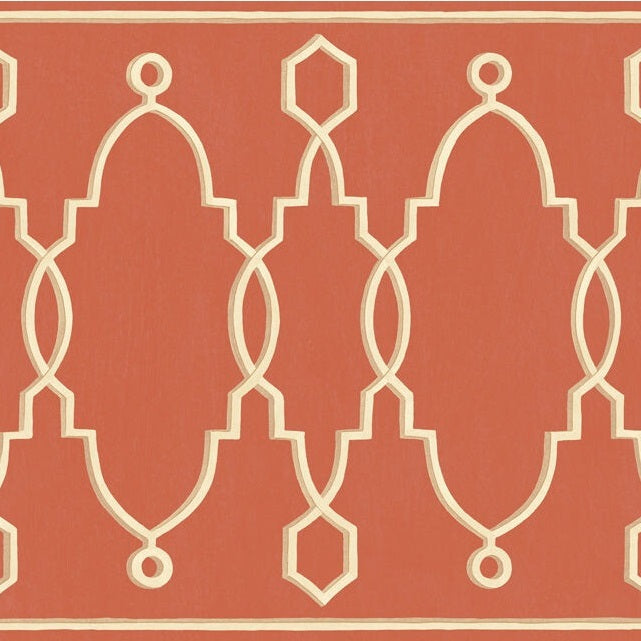 Acquire 99/3018 Cs Parterre Border Red By Cole and Son Wallpaper
