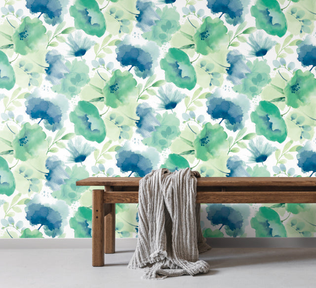 Purchase Bl1774 | Blooms, Watercolor Bouquet - York Wallpaper