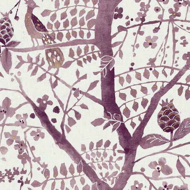 Buy BO6631 Peacock Block Print Bohemian Luxe by Antonina Vella Wallpaper