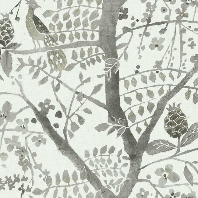 Shop BO6633 Peacock Block Print Bohemian Luxe by Antonina Vella Wallpaper